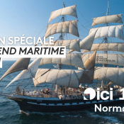 Un regard géographique sur les liens entre Caen et la mer au journal télévisé de France 3 Normandie du samedi  28 juin